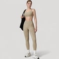thumbnail image 3 of Women's Seamless High Waist Compression Leggings with Sculpting Back Detail and Stretch Knit Fabric - Medium, Ivory, 3 of 7
