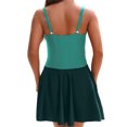 thumbnail image 4 of UTSJKR Women One Piece Swimsuits 2025 Tummy Control Bathing Suits V Neck Criss Cross Swim Dress Ruched Tie Knot Swimwear Mint Green S, 4 of 7