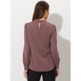 thumbnail image 4 of Dde San Patricio profesional Blusas de gade manlarcon cuello alto elegante pamujer  Carmín M, 4 of 6