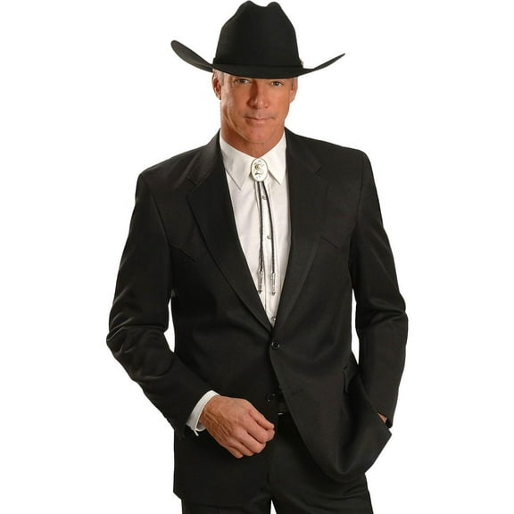 Circle S Men's Lubbock Suit Coat Big And Tall Black 52 T