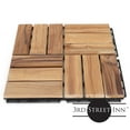 thumbnail image 4 of 3rd Street Inn Teak Wood Deck Tiles - Teak Finish - Checkered - 20 Pack, 4 of 4