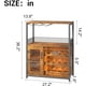 thumbnail image 2 of 3 niveles wine bar gabinete con LED - detachable wine rack, almacenamiento space, glass holder, mesh door, para kitchen, sala de estar, y bar (rustic brown), 2 of 9
