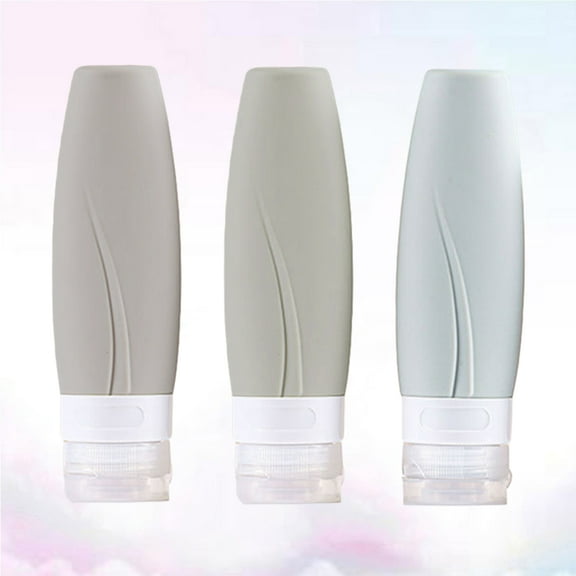 Raindrops Silicone Storage Bottles Set of 3, Empty Subpackaging Bottles for Travel and Daily Use