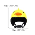thumbnail image 2 of Casco de pollo de dibujos animados, casco pequeño para mascotas, seguridad ajustable para aves de corral, 2 of 6