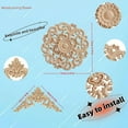 thumbnail image 4 of 5pcs Boho Chic Wooden Carved Appliques, Decorative Wood Appliques For Furniture, Wooden Appliques, Appliques Embellishments, Rustic Boho Chic Decor, Ideal For Doors, Walls, Cabinets & DIY Home Decor, 4 of 6