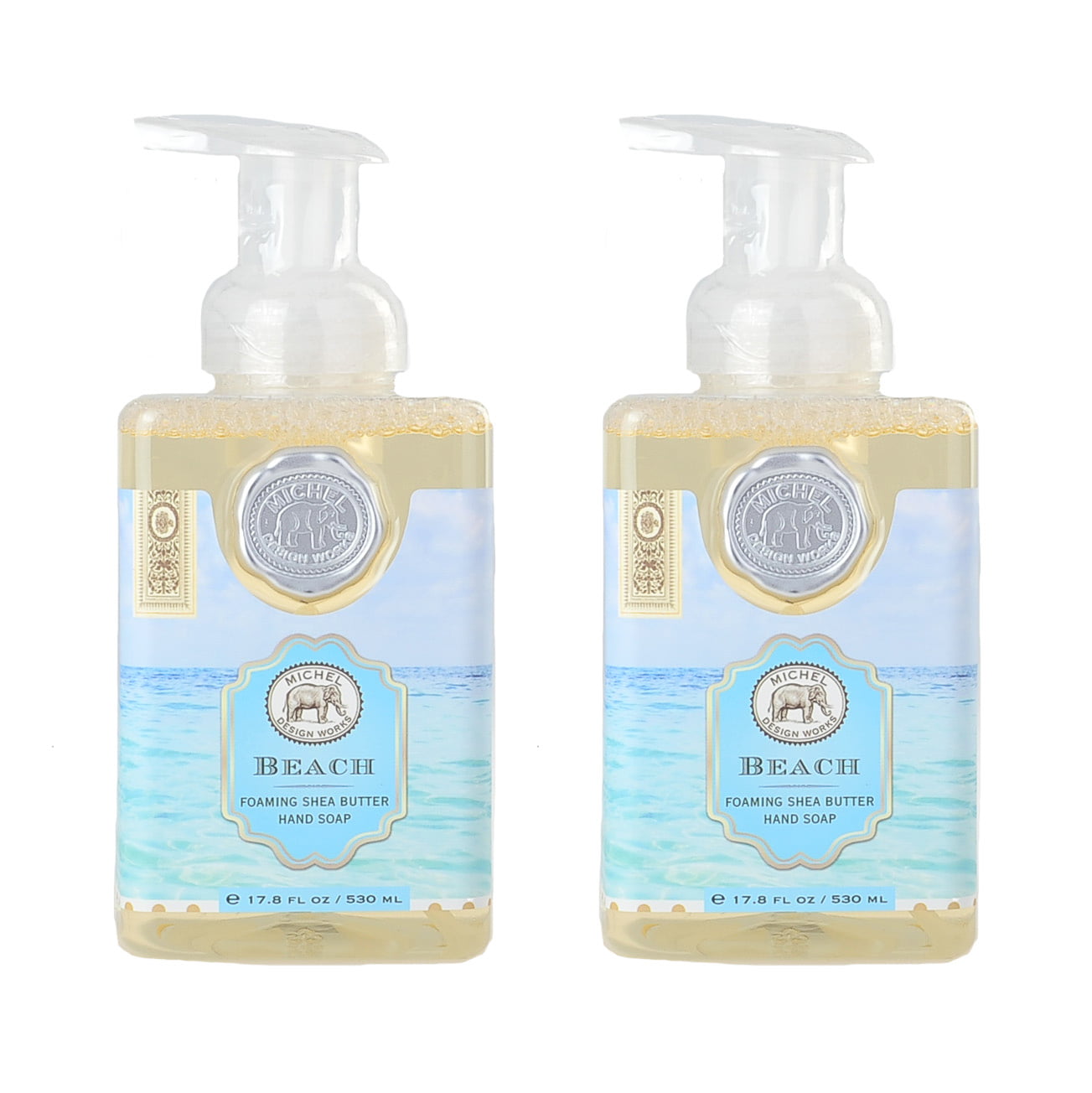Michel Design Works Foaming Hand Soap 2-Pack Beach Unisex Hand Soap