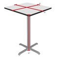 thumbnail image 4 of Via Cafe High 30" Square X-Base Table- White/Grey, 4 of 6