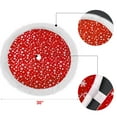 thumbnail image 6 of SANMADROLA Christmas Tree Skirt,30 inch Red Merry Christmas Tree Skirt with Gold Snowflake Faux Fur Christmas Decorations,Xmas Tree Base Mat for Indoor Outdoor Holiday New Year Party Home Decorations, 6 of 7