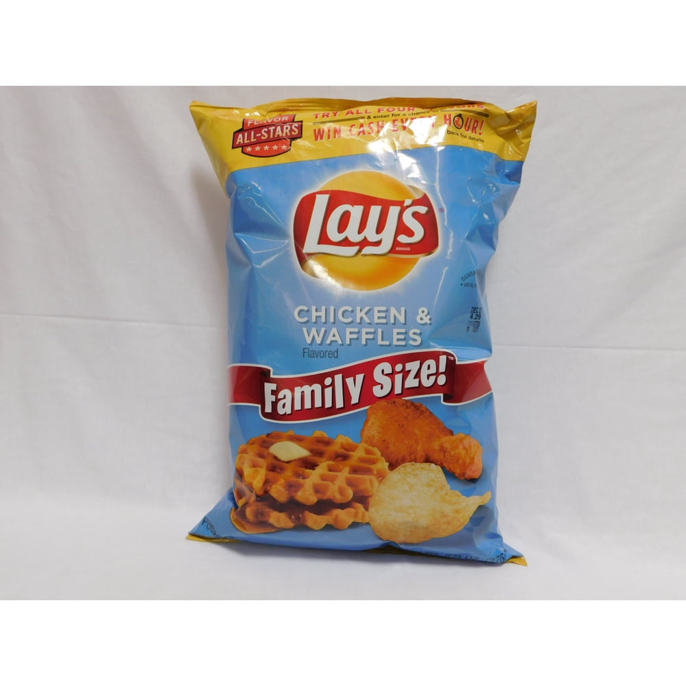 Lay's Chicken & Waffles Flavored Family Size Potato Chips, 9.5 Oz