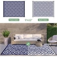 thumbnail image 4 of Outdoor Rug x Reversible Mats Outdoor Area Rug Plastic Straw Rug Geometric Rv Mat for Patio Camping Rv Picnic Backyard Deck Balcony Porch Beach Trailer ( ), 4 of 7
