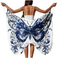 thumbnail image 2 of NSLGXD Cache-Maillot Papillon pour Femmes Bretelles Spaghetti Robe Portefeuille de Plage Été Protection Solaire Sans Manches Tenue de Plage Cache-Maillots Blanc Cache-Maillots, Taille P-5TG, 2 of 10
