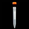 thumbnail image 3 of Uxcell 15ml Plastic Conical Bottom Centrifuge Tubes with Orange Cap 10 Pack, 3 of 5