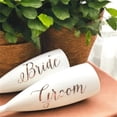 thumbnail image 3 of BotaniNest Customized White Champagne Flutes Personalize Any Design You Choose Making Them An Excellent Choice For Those Who Want To A Personal Style To Their Wedding Drink., 3 of 6