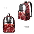 thumbnail image 2 of SEANATIVE Clear Backpack for Kids School Bag 17 Inch Large Capacity Bookbag Transparent Clear Bag Lightweight Casual Travel Beach Backpack for Teen Students, Leopard Bow Print Red, 2 of 7