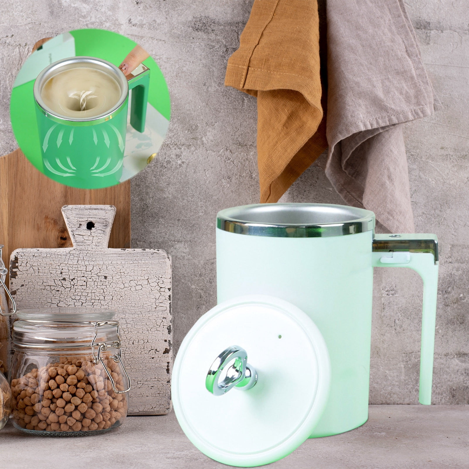Zxsyw Stainless Steel Automatic Coffee Mug, Multifunctional
