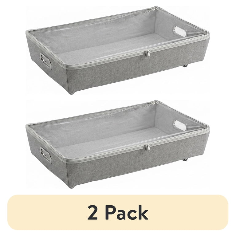 Better Homes & Gardens Rolling Under-Bed Storage Bin, 2-Pack photo 1