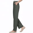 thumbnail image 5 of Comfy Fit Pants for Women Over 50 Straight Leg Elastic Waist Solid Pants Perfect Drape High Rise Pull-On Stretch Pants, S, 5 of 7