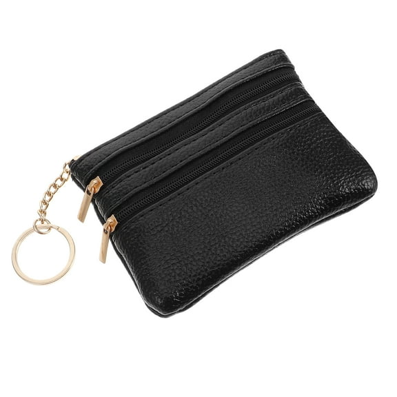 Zipper Wallet for Women Small Woman Coin Pouch Miss Black