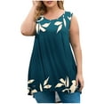 thumbnail image 2 of KIHOUT Women's Oversized Floral Print Sleeveless Tank Top Loose Casual Blouse for Women Daily Wear, 2 of 5