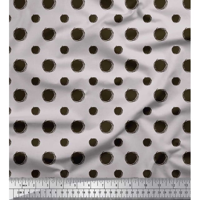 Soimoi Velvet Fabric Dots Dots Printed Fabric 1 Yard 58 Inch Wide
