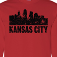thumbnail image 4 of Inktastic Kansas City Skyline Grunge Long Sleeve T-Shirt, 4 of 5