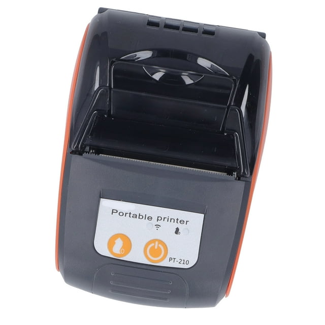 Imprimante Thermique de Reçus PT-210, Mini Imprimante de Factures Portable Sans Fil de 58 mm avec Impression Rapide de 90 mm par Seconde, Compatible ESC-POS pour PC iOS, Alimentation Longue Durée,