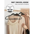 thumbnail image 5 of cozymood 50 Pack Coat Hangers,16.7 inches Heavy-Duty Plastic Hangers 360° Swivel Hook for Organizing Laundry, Coats, and Clothes, Black, 5 of 9