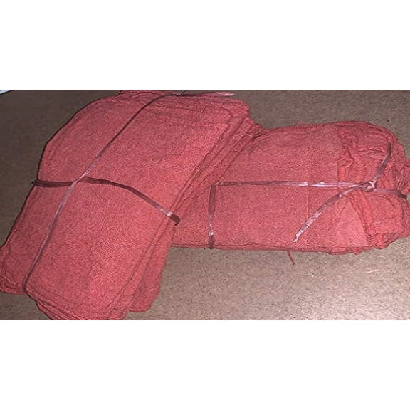 1000 Pieces New Red Shop Towels Rags Great Mechanics & Commercial 13x14 inches