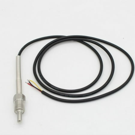 

DS18B20 Digital Temperature Sensor G1/4 Thread Probe OD=6mm 1m PVC 3-core Wire SUS304 Stainless Steel Shell L30mm- L300mm
