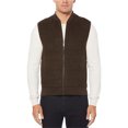 thumbnail image 1 of Perry Ellis Chaleco de suéter de gamuza sintética para hombre, marrón, XX-Large Perry Ellis Chaleco, 1 of 1