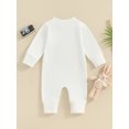 thumbnail image 3 of Bagilaanoe Newborn Baby Girl Boys Easter Jumpsuit Letter Embroidery Long Sleeve Bodysuit 3M 6M 12M 18M Infant Spring One Piece Romper, 3 of 7