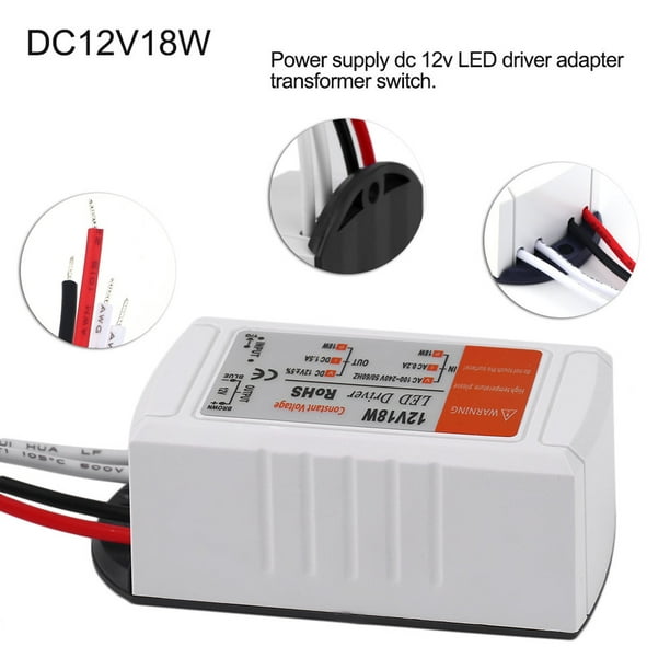 DC 12V 18W 28W 48W 72W 100W LED Driver Adapter Power Supply AC