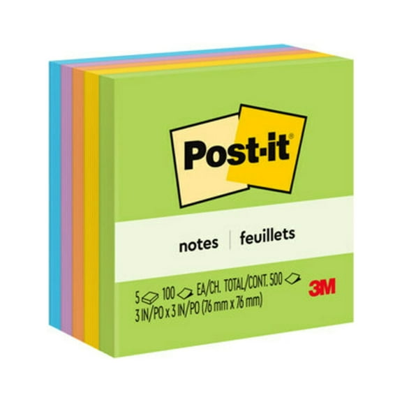 Original Pads In Jaipur Colors, 3 X 3, 100-Sheet, 5/pack | Bundle of 5 Packs