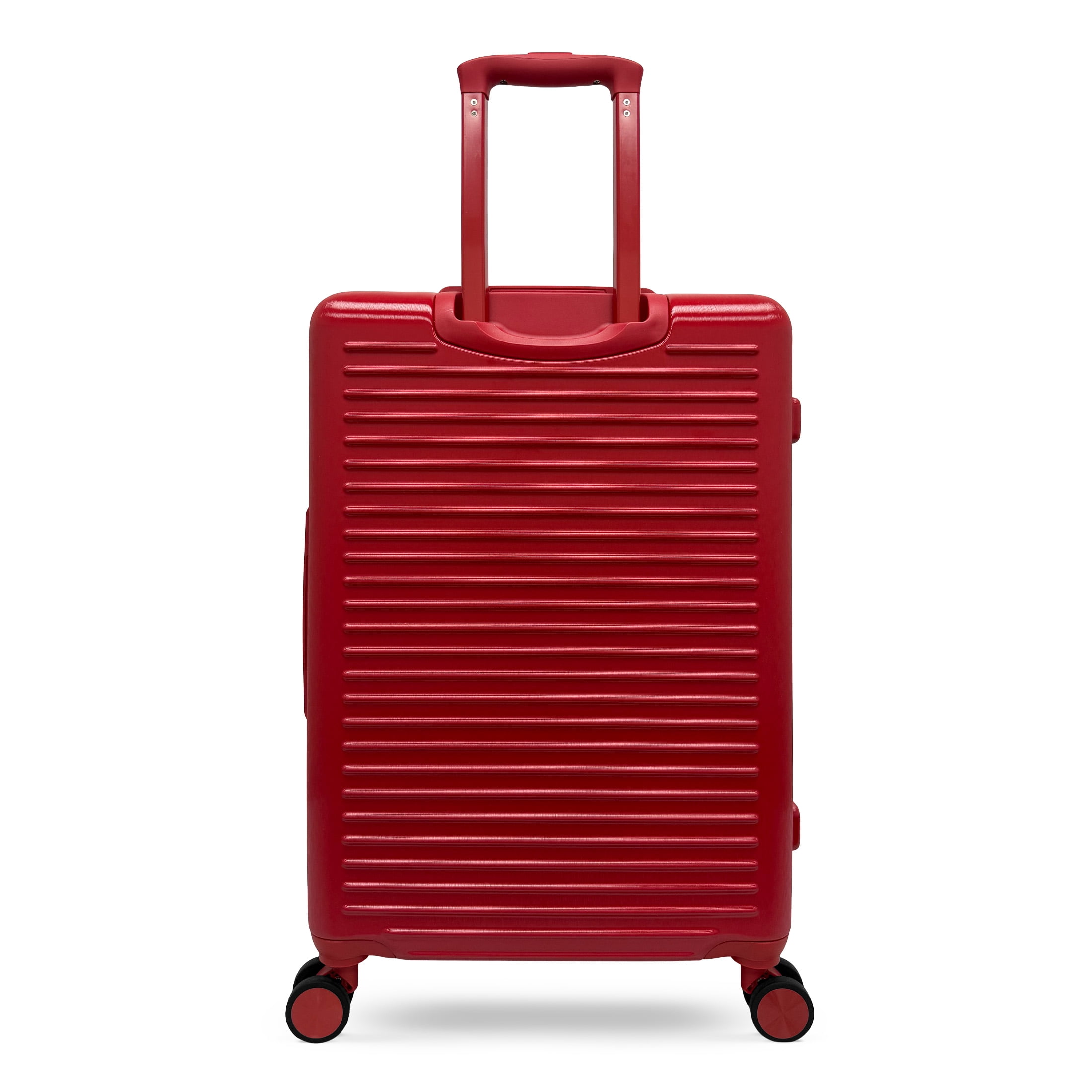 iFLY Volt 24" Expandable Hardside Spinner Checked Luggage, Red