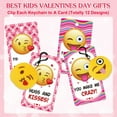 thumbnail image 3 of Tarjetas Dreampark para regalos del día de San Valentín, 24 unidades, con llaveros con emoticonos, 3 of 8