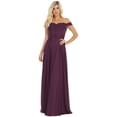 thumbnail image 6 of Women's May Queen Eggplant Bridesmaid Dresses Satin and Plus Size Gowns MQ1644 20, 6 of 7
