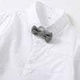 thumbnail image 4 of WOYY Toddler Boys Formal Suit Bow Tie Long Sleeve Dress Shirt Waistcoat Pants 4Pcs Set, Sizes 2-3T, 4 of 8