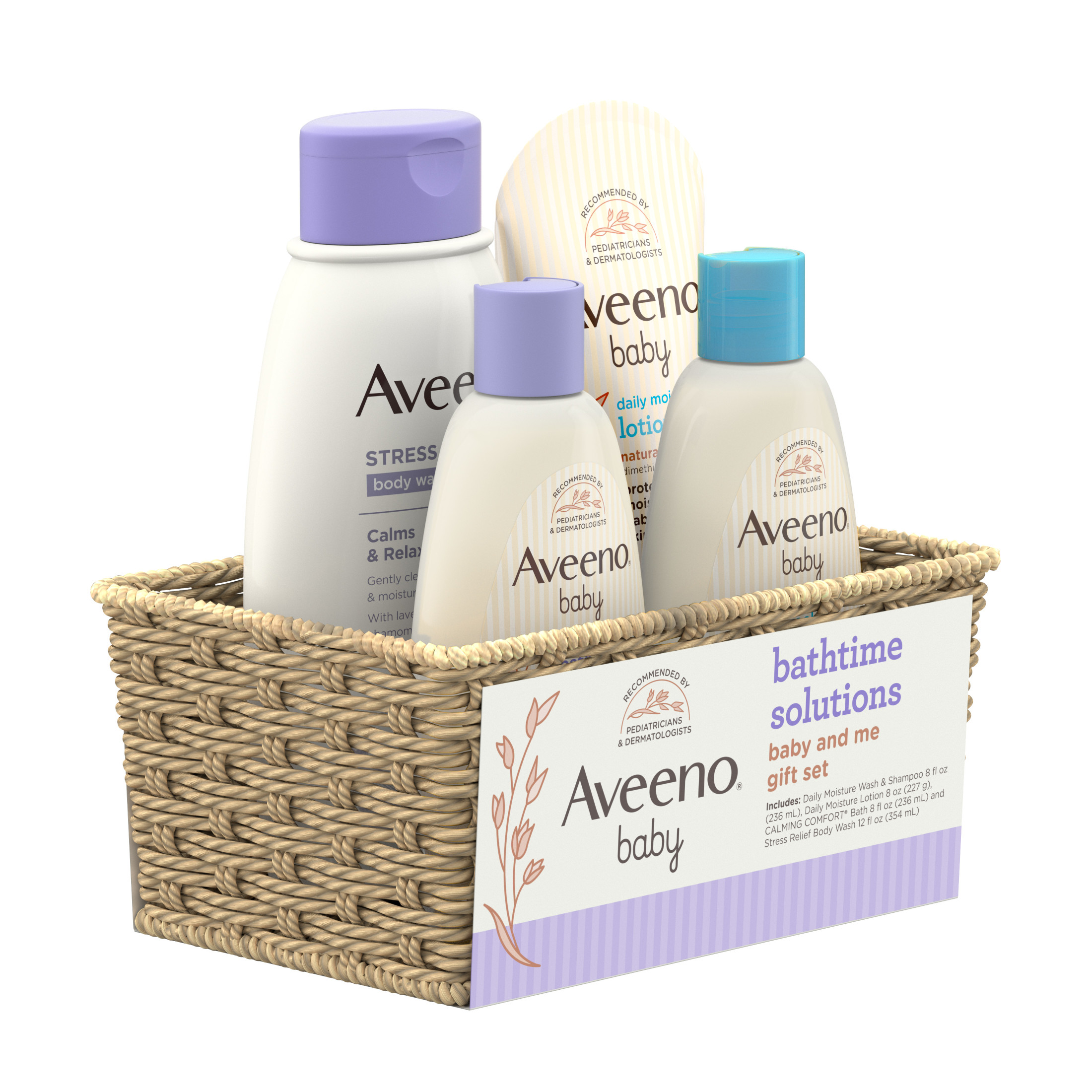 Aveeno Baby Daily Bathtime Solutions Baby & Me Gift Set, 4 items - image 4 of 9