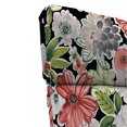 thumbnail image 6 of Jordan Manufacturing 75.5" x 22" Tamani Black Floral Rectangular Outdoor Chaise Lounge Cushion with Ties, 6 of 10