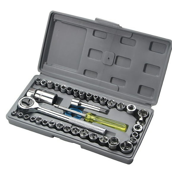 Socket Wrench Tool Set,40pcs Drive Socket Wrench Drive Socket Wrench Set Automotive Socket Set Effortless Installation