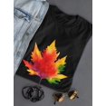 thumbnail image 3 of Colorful Maple Leaf T-Shirt Women -Image by Shutterstock, Female Large, 3 of 4