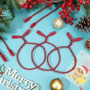 Christmas Garland Ties, 16 Pcs 20 inches Christmas Decorative Twist Ties for Banister, Reusable and Flexible Twist for Xmas Home Decorations Holiday Craft Wrapping, Red