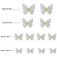 thumbnail image 3 of Mnjin 12pcs 3D DIY Butterfly Art Decal Home Decor Room Wall Mural Stickers White, 3 of 3