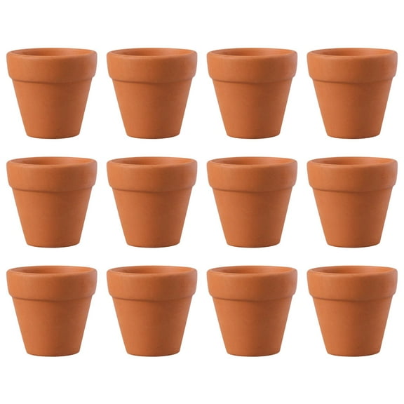 Hemobllo 12pcs Round Pots for Indoor Plants Clay Pots with Drainage Holes on Office Desk Natural Aesthetic