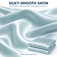 thumbnail image 5 of COOKEY Satin Pillowcase Standard Size 20"x26" Set of 2 – Silky Soft Polyester Envelope Closure Pillow Case for Hair and Skin (Ice Blue), 5 of 8