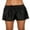 Black, variant on Women Swimming Shorts Solid Color Bikini Bottom Strappy Swimwear Briefs Boy Shorts Trunks