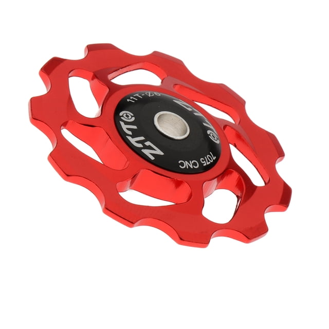 11T Aluminum Alloy Ceramic Bearing Jockey Wheel For Road Rear Derailleur Red