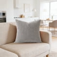 thumbnail image 3 of Gray Set of 1 Summer Decorative Throw Pillow Covers, 17x17 Inch for Sofa Living Room, Soft Neutral Boho Couch Pillow Covers for Home Decor, Square Pillow Cases for Cushions, 3 of 5