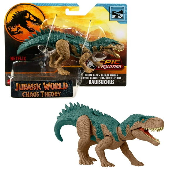 Jurassic World Danger Pack Rauisuchus Action Figure Toy, Posable with Physical & Digital Play