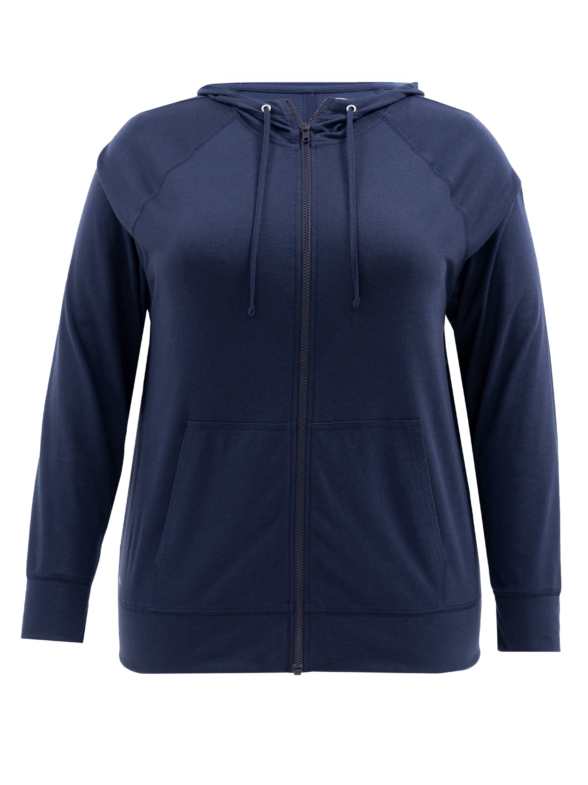 Athletic Works Women's Plus Lightweight Zip-Up Hoodie Jacket, Size 1X-5X